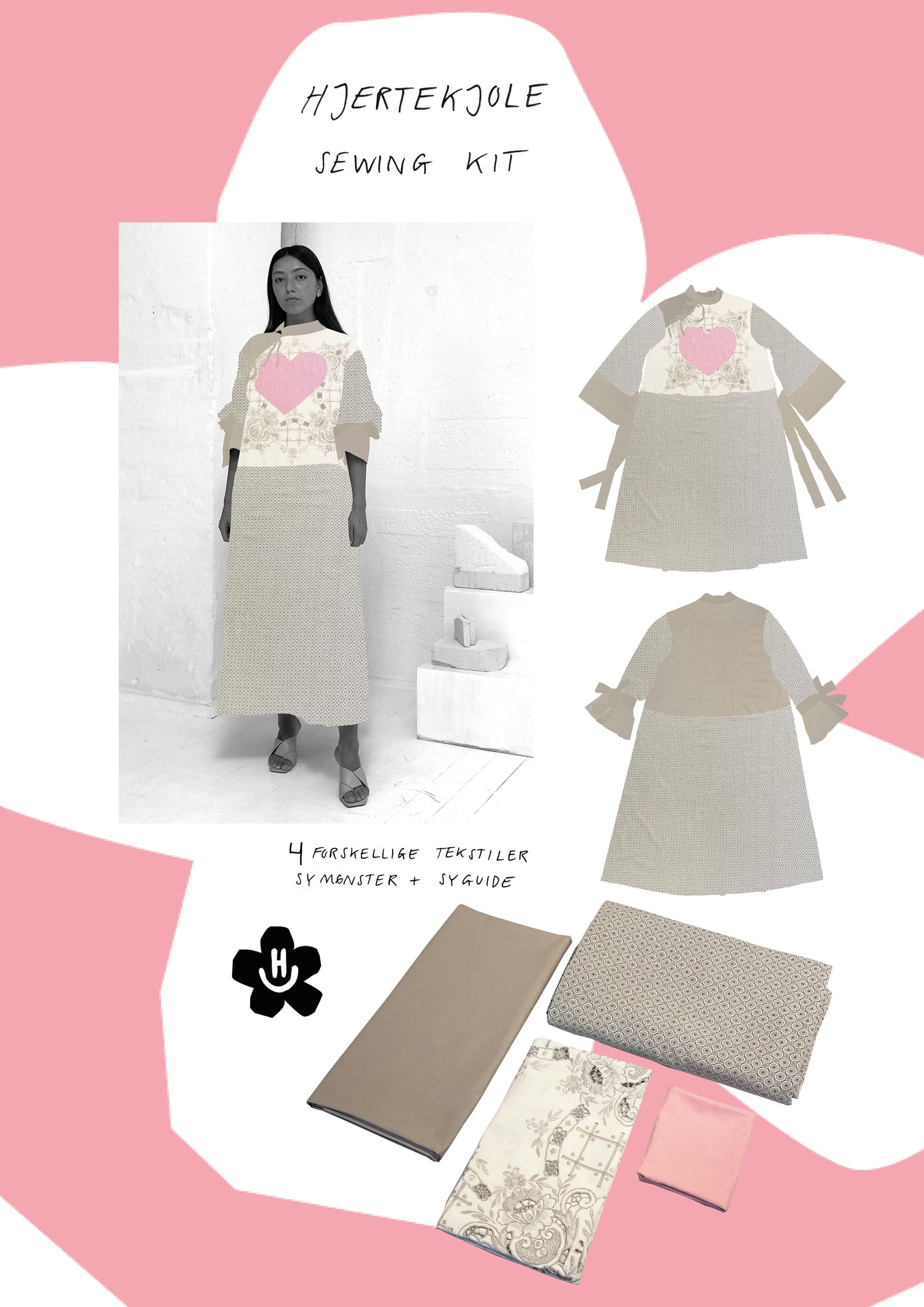 Hjertekjole // Heart Dress Sewing Kit