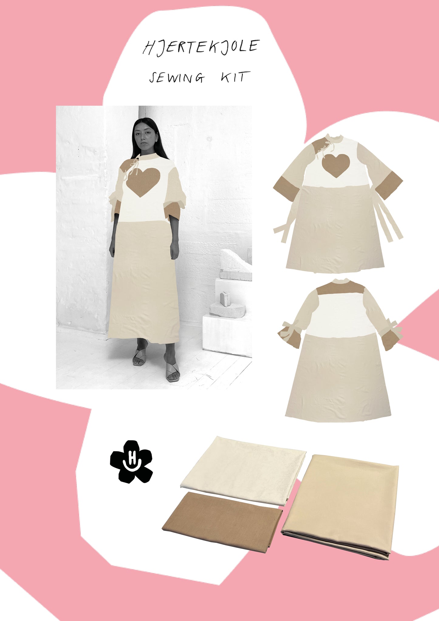 Hjertekjole // Heart Dress Sewing Kit
