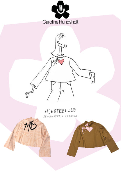 Hjertebluse // Heart Blouse Sewing Pattern + Sewing Guide