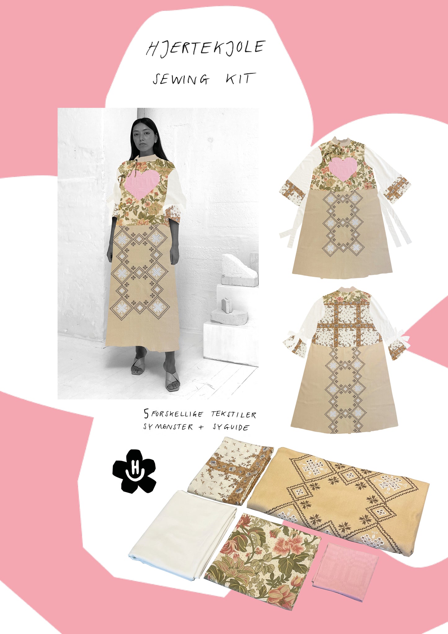 Hjertekjole // Heart Dress Sewing Kit