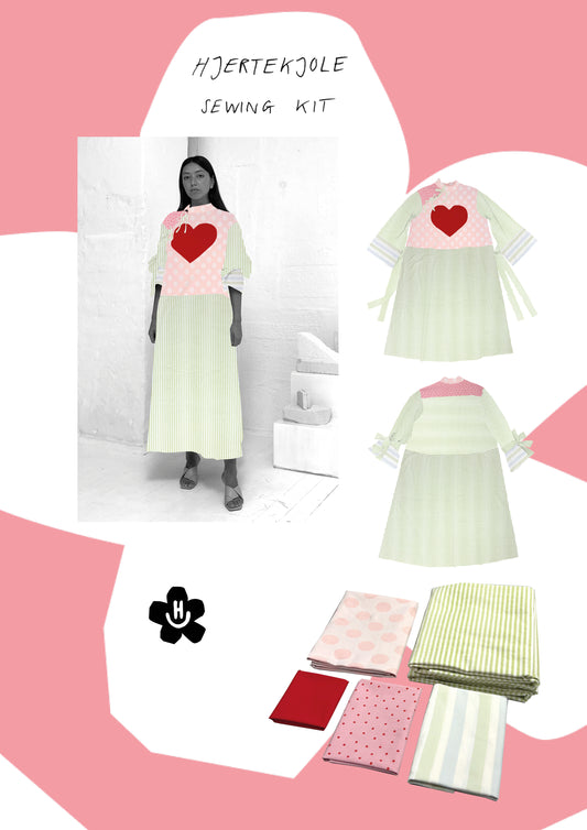 Hjertekjole // Heart Dress Sewing Kit